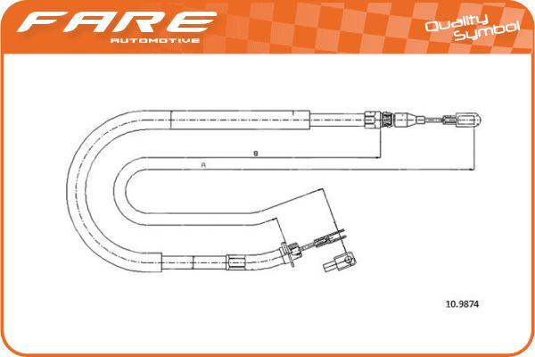 FARE SA 17927 - Kabel, dayanacaq əyləci furqanavto.az