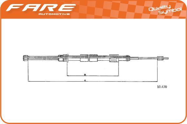 FARE SA 17592 - Kabel, dayanacaq əyləci furqanavto.az