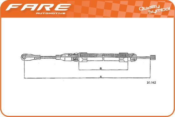 FARE SA 17899 - Kabel, dayanacaq əyləci furqanavto.az