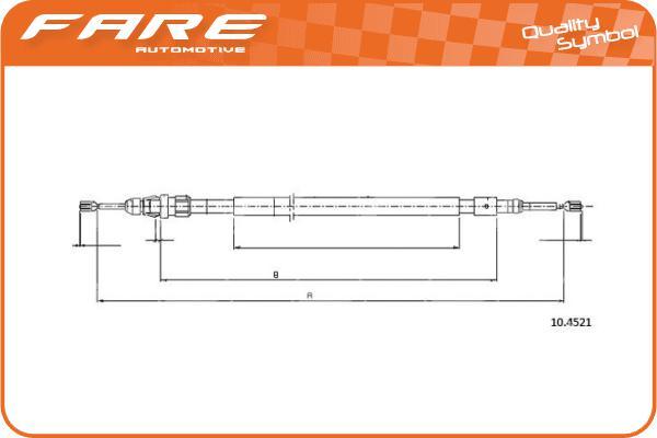 FARE SA 17854 - Kabel, dayanacaq əyləci furqanavto.az