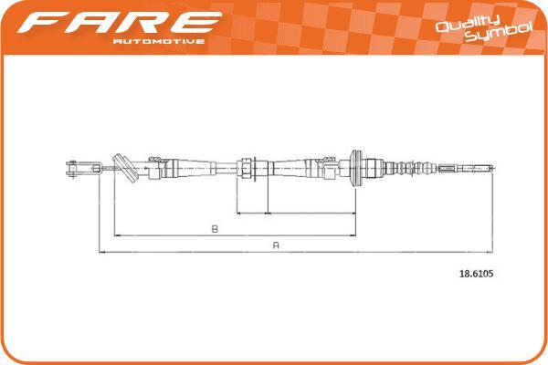 FARE SA 24858 - Debriyaj kabeli furqanavto.az