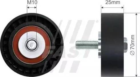 Fast FT44559 - Yönləndirmə / Bələdçi Kasnağı, v-yivli kəmər furqanavto.az