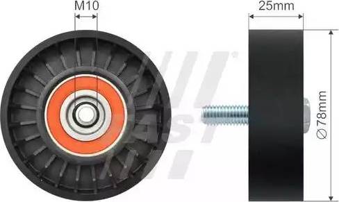 Fast FT44561 - Yönləndirmə / Bələdçi Kasnağı, v-yivli kəmər furqanavto.az