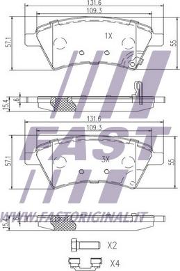 Fast FT29139 - Əyləc altlığı dəsti, əyləc diski furqanavto.az