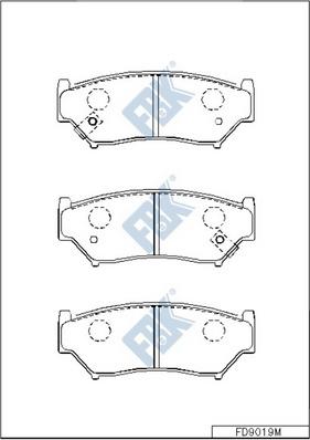 FBK FD9019M - Əyləc altlığı dəsti, əyləc diski furqanavto.az