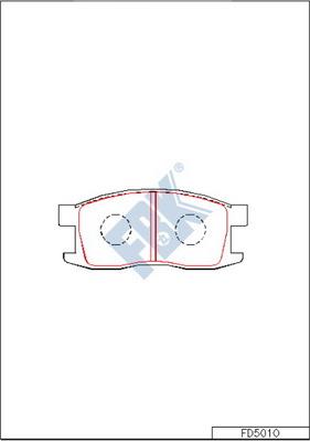 FBK FD5010 - Əyləc altlığı dəsti, əyləc diski furqanavto.az