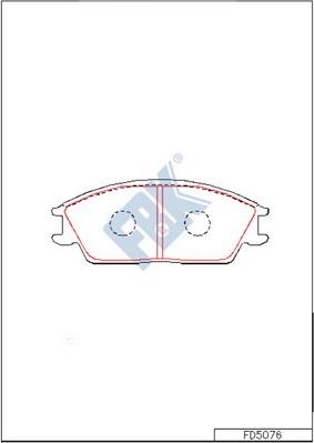 FBK FD5076 - Əyləc altlığı dəsti, əyləc diski furqanavto.az