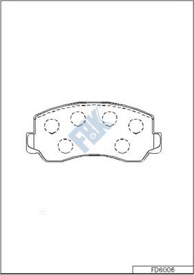 FBK FD6006 - Əyləc altlığı dəsti, əyləc diski furqanavto.az