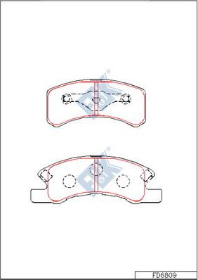 FBK FD6809 - Əyləc altlığı dəsti, əyləc diski furqanavto.az