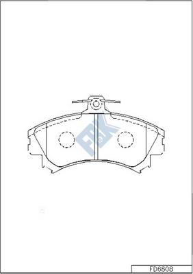 FBK FD6808 - Əyləc altlığı dəsti, əyləc diski furqanavto.az