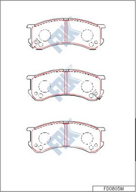 FBK FD0805M - Əyləc altlığı dəsti, əyləc diski furqanavto.az