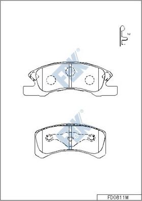 FBK FD0811M - Əyləc altlığı dəsti, əyləc diski furqanavto.az