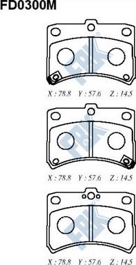 FBK FD0300M - Əyləc altlığı dəsti, əyləc diski furqanavto.az