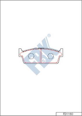 FBK FD1160 - Əyləc altlığı dəsti, əyləc diski furqanavto.az