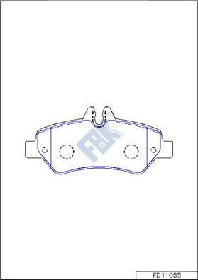 FBK FD11055 - Əyləc altlığı dəsti, əyləc diski www.furqanavto.az