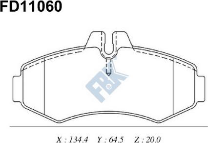 FBK FD11060 - Əyləc altlığı dəsti, əyləc diski furqanavto.az