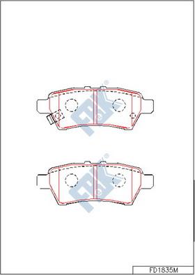 FBK FD1835M - Əyləc altlığı dəsti, əyləc diski www.furqanavto.az