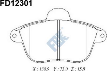 FBK FD12301 - Əyləc altlığı dəsti, əyləc diski furqanavto.az