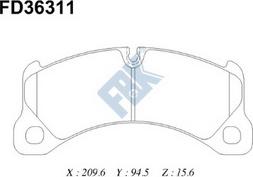 FBK FD36311 - Əyləc altlığı dəsti, əyləc diski furqanavto.az