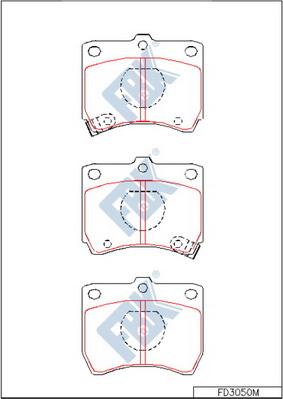 FBK FD3050M - Əyləc altlığı dəsti, əyləc diski furqanavto.az