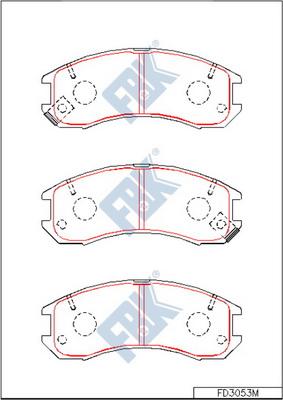 FBK FD3053M - Əyləc altlığı dəsti, əyləc diski furqanavto.az