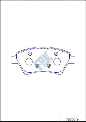 FBK FD30016 - Əyləc altlığı dəsti, əyləc diski furqanavto.az