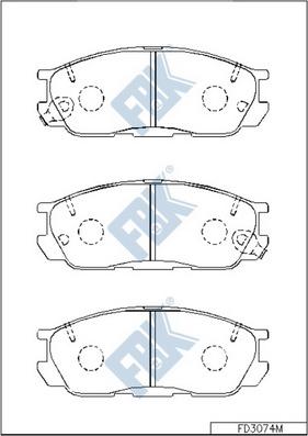 FBK FD3074M - Əyləc altlığı dəsti, əyləc diski furqanavto.az