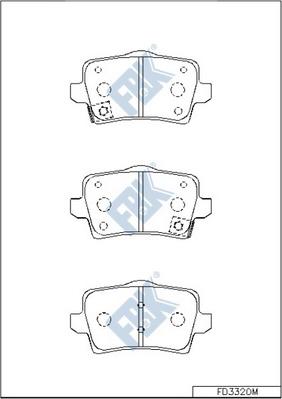 FBK FD3320M - Əyləc altlığı dəsti, əyləc diski furqanavto.az