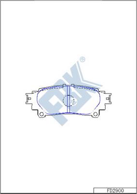 FBK FD2900 - Əyləc altlığı dəsti, əyləc diski furqanavto.az