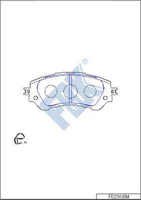 FBK FD2908M - Əyləc altlığı dəsti, əyləc diski furqanavto.az