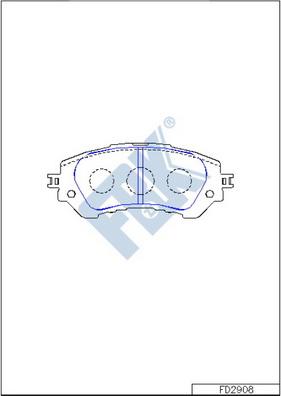 FBK FD2908 - Əyləc altlığı dəsti, əyləc diski furqanavto.az