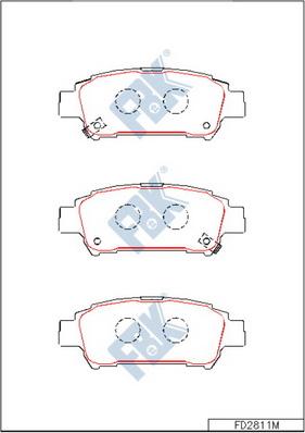FBK FD2811M - Əyləc altlığı dəsti, əyləc diski furqanavto.az