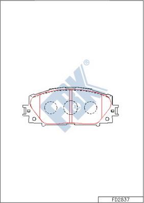 FBK FD2837 - Əyləc altlığı dəsti, əyləc diski furqanavto.az