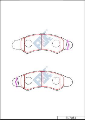 FBK FD7051 - Əyləc altlığı dəsti, əyləc diski furqanavto.az