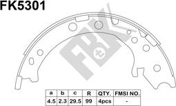 FBK FK5301 - Əyləc başlığı dəsti, dayanacaq əyləci furqanavto.az