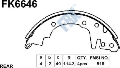 FBK FK6646 - Əyləc Başlığı Dəsti furqanavto.az