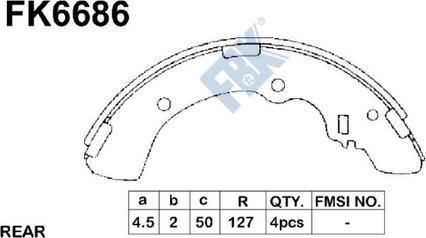 FBK FK6686 - Əyləc Başlığı Dəsti furqanavto.az