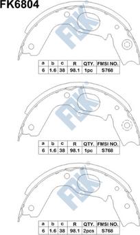 FBK FK6804 - Əyləc Başlığı Dəsti furqanavto.az