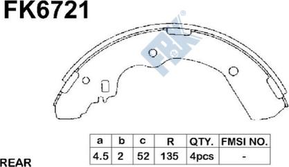 FBK FK6721 - Əyləc Başlığı Dəsti furqanavto.az