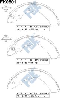 FBK FK0801 - Əyləc Başlığı Dəsti furqanavto.az