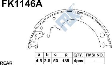 FBK FK1146A - Əyləc Başlığı Dəsti furqanavto.az