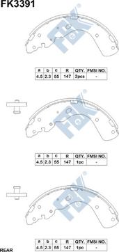 FBK FK3391 - Əyləc Başlığı Dəsti furqanavto.az