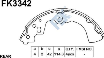 FBK FK3342 - Əyləc Başlığı Dəsti furqanavto.az