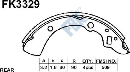 FBK FK3329 - Əyləc Başlığı Dəsti furqanavto.az