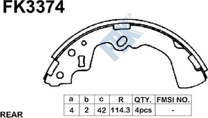 FBK FK3374 - Əyləc Başlığı Dəsti furqanavto.az