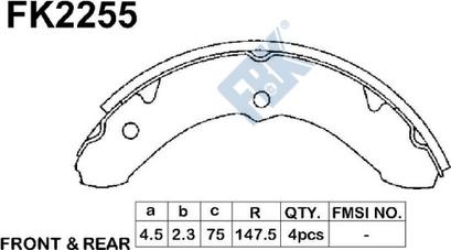 FBK FK2255 - Əyləc Başlığı Dəsti furqanavto.az