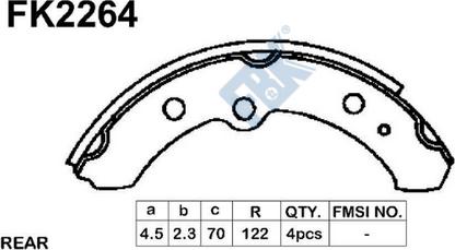 FBK FK2264 - Əyləc Başlığı Dəsti furqanavto.az