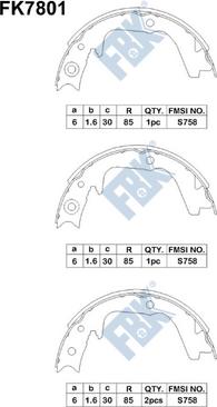 FBK FK7801 - Əyləc Başlığı Dəsti furqanavto.az