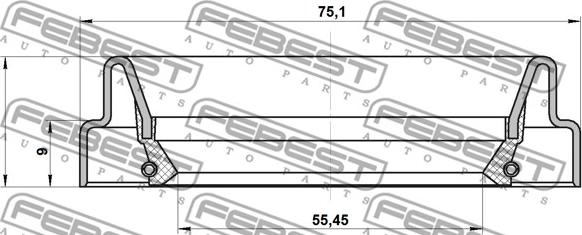 Febest 95FDY-57750909C - Möhür, ötürücü val furqanavto.az