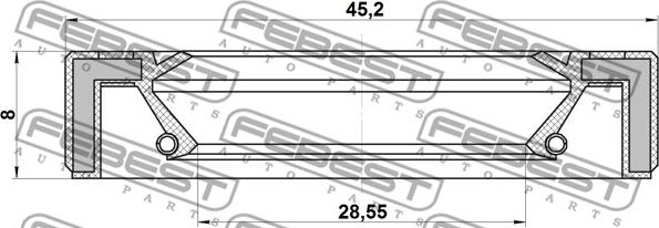 Febest 95GAY-30450808X - Möhür, ötürücü val furqanavto.az